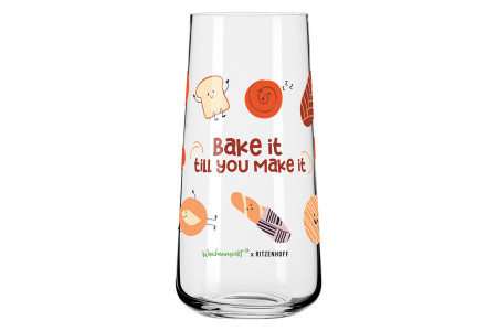 Wochenmarkt24 Trinkglas Limited Edition  "Bake it"