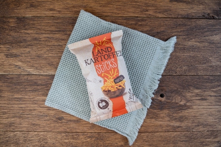 Landkartoffel-Sticks Paprika