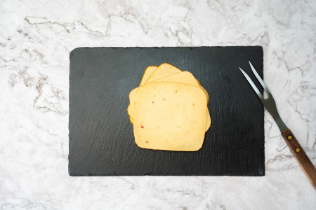 Käse Bruscetta geschnitten