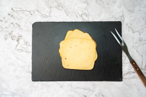 Käse Bruscetta geschnitten